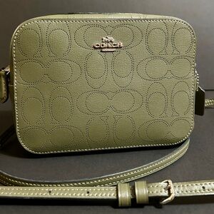 Coach EUC camo green Perforated C Crossbody Mini Camera Bag